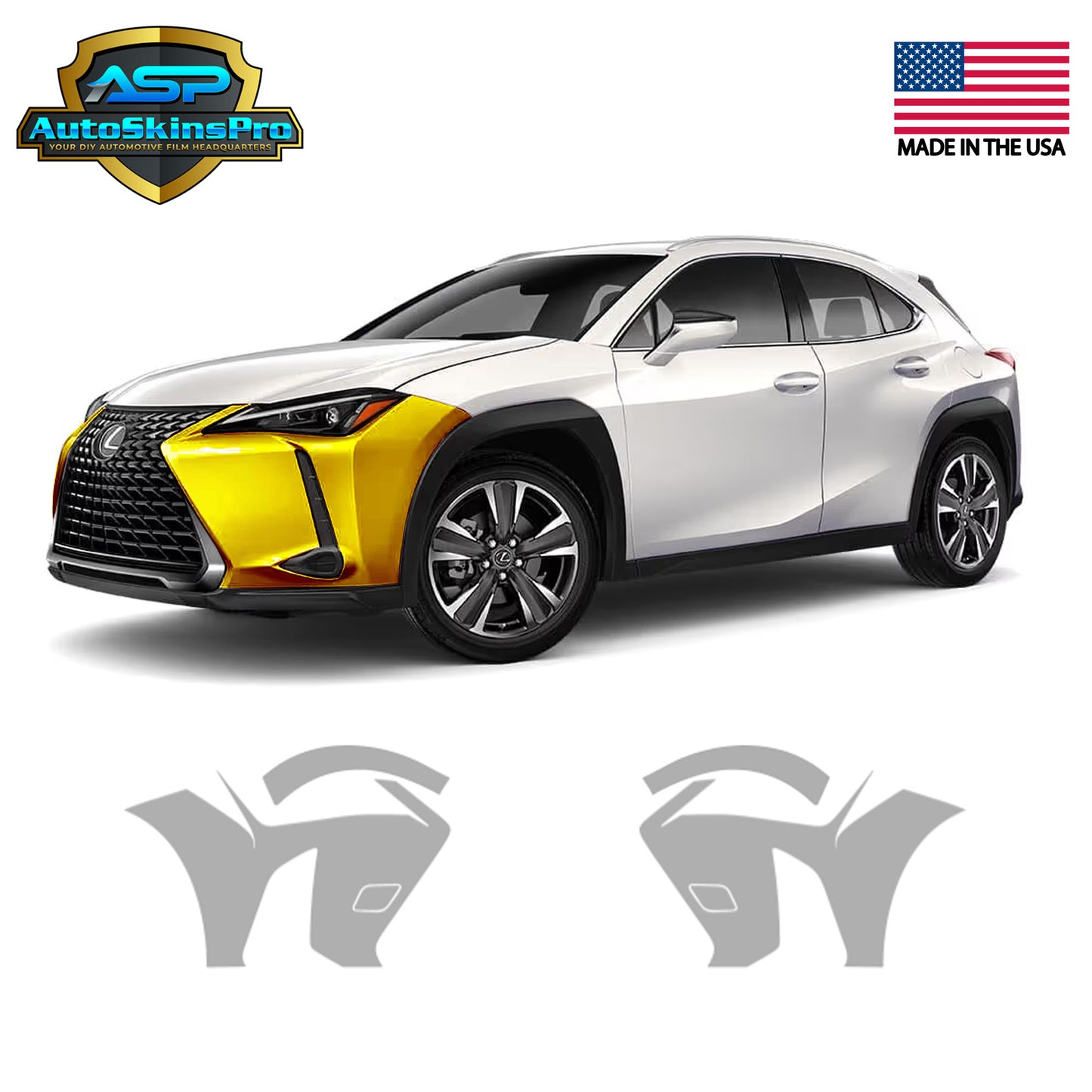 Precut Paint Protection Film for 2019-2025 Lexus UX F Sport 4D SUV Front Bumper