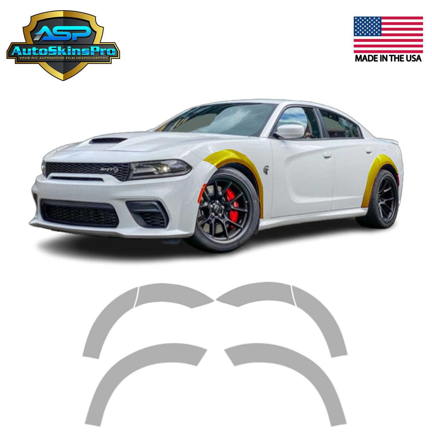 Precut Paint Protection Film (PPF) for 20-23 Charger SRT Widebody Fender Flares