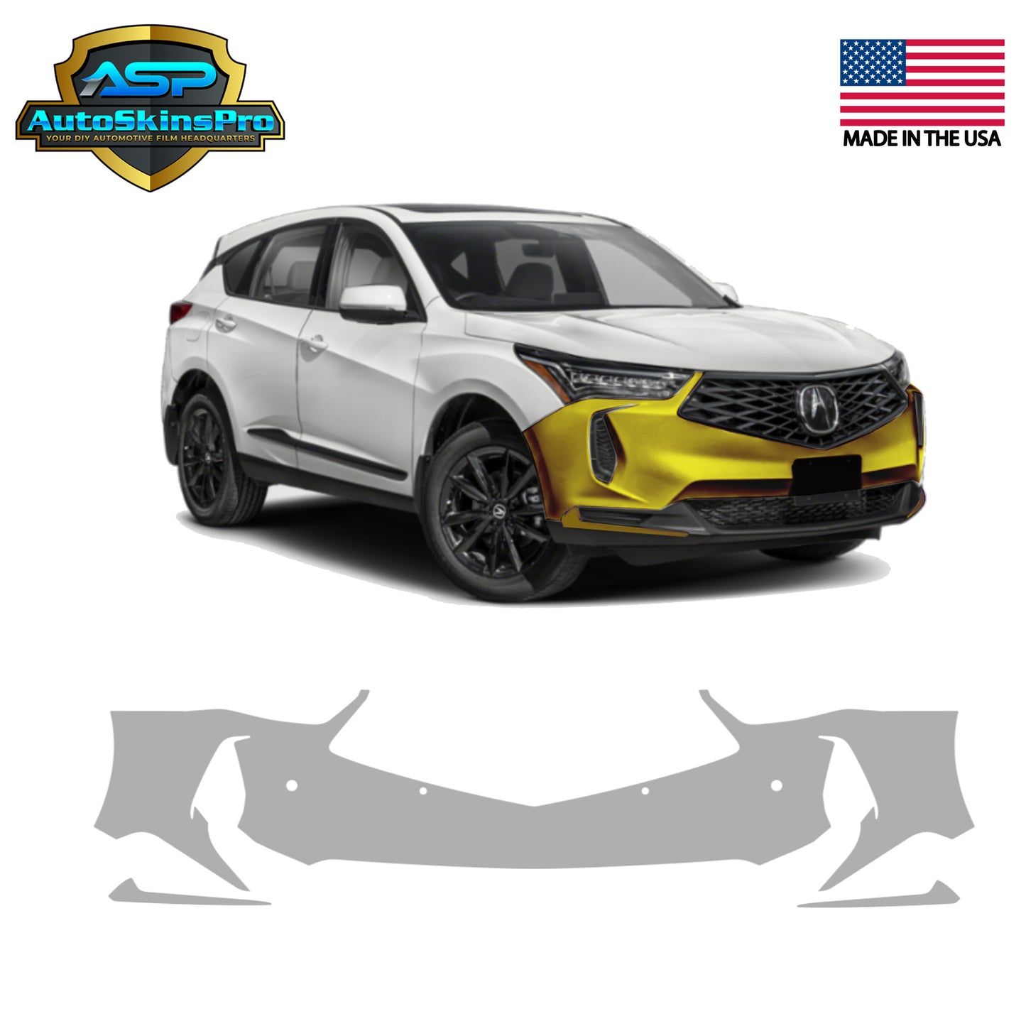 Precut Paint Protection Film for 2022- 2025 Acura RDX Front Bumper