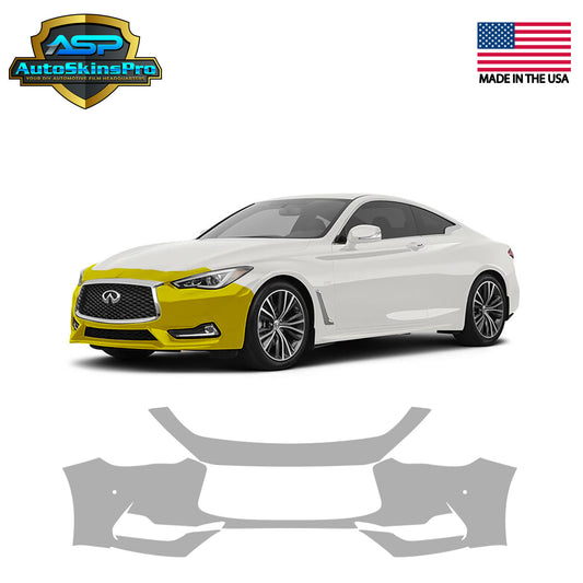 Precut Paint Protection Film (PPF) for 2018-2022 Infiniti Q60 Front Bumper