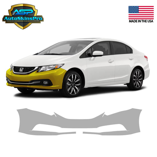 Precut Paint Protection Film (PPF) for 2011-2016 Honda Civic Sedan Front Bumper