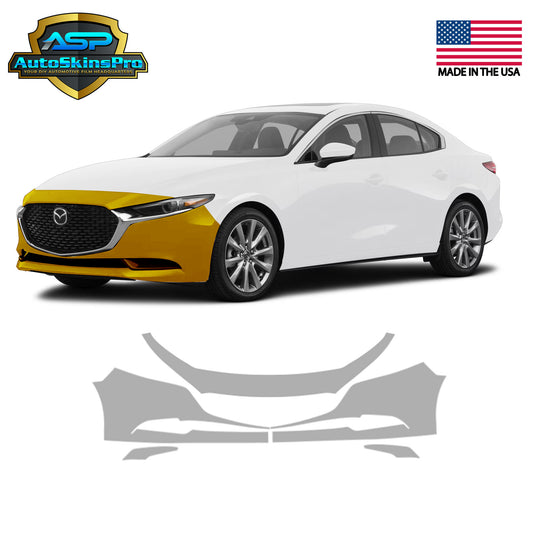 Precut Paint Protection Film for 2019-2025 Mazda 3 4D Sedan Front Bumper