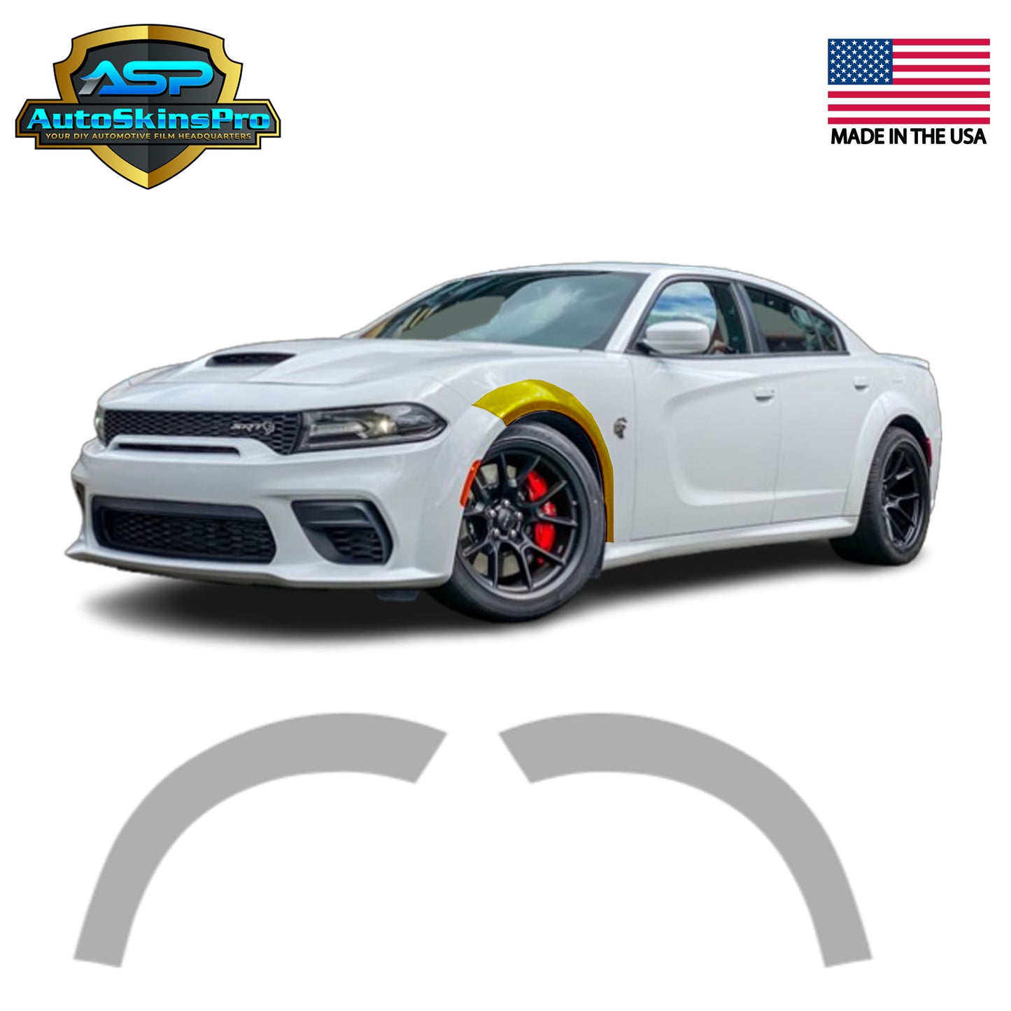Precut Paint Protection Film (PPF) for 2020-23 Charger SRT Widebody Front Flares