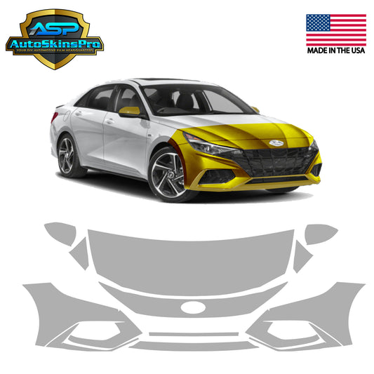 Precut Paint Protection Film (PPF) for 2021-2023 Elantra N-Line Partial Front