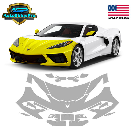 Precut Paint Protection Film (PPF) for 2020-2025 Corvette Stingray Partial Front