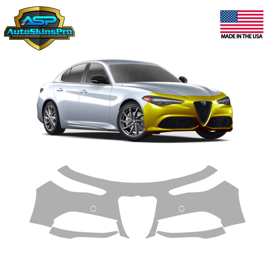 Precut Paint Protection Film (PPF) for 17-25 Alfa Romeo Giulia Front Bumper