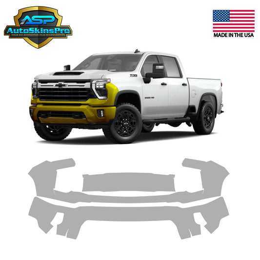 Precut Paint Protection Film (PPF) for 22-25 Silverado High Country Front Bumper