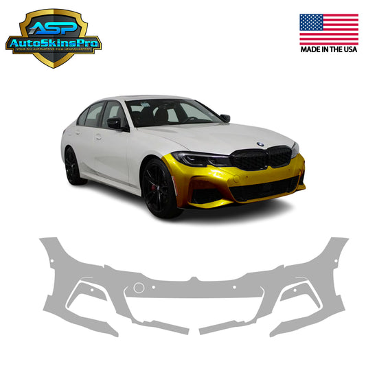 Precut Paint Protection Film (PPF) 19-22 BMW 3-series M Sport Front Bumper (G20)