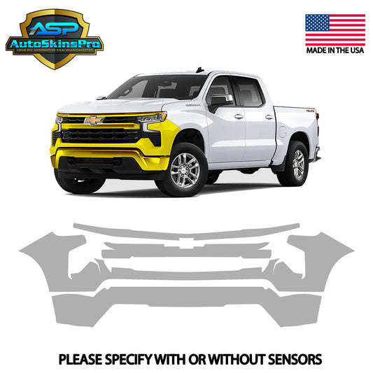 Precut Paint Protection Film (PPF)  22-25 Silverado LT Trail Boss Front Bumper