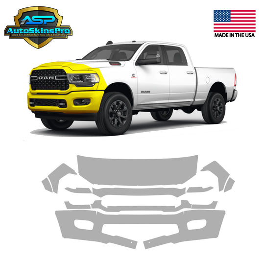 Precut Paint Protection Film (PPF) for 2019-2024 Ram 2500 / 3500 Partial Front