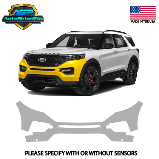 Precut Paint Protection Film (PPF) for 2020-2024 Ford Explorer Front Bumper