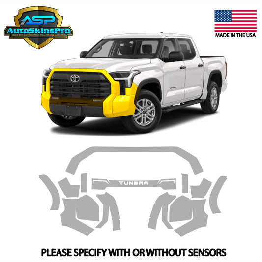 Precut Paint Protection Film (PPF) for 2022-2025 Toyota Tundra Front Bumper
