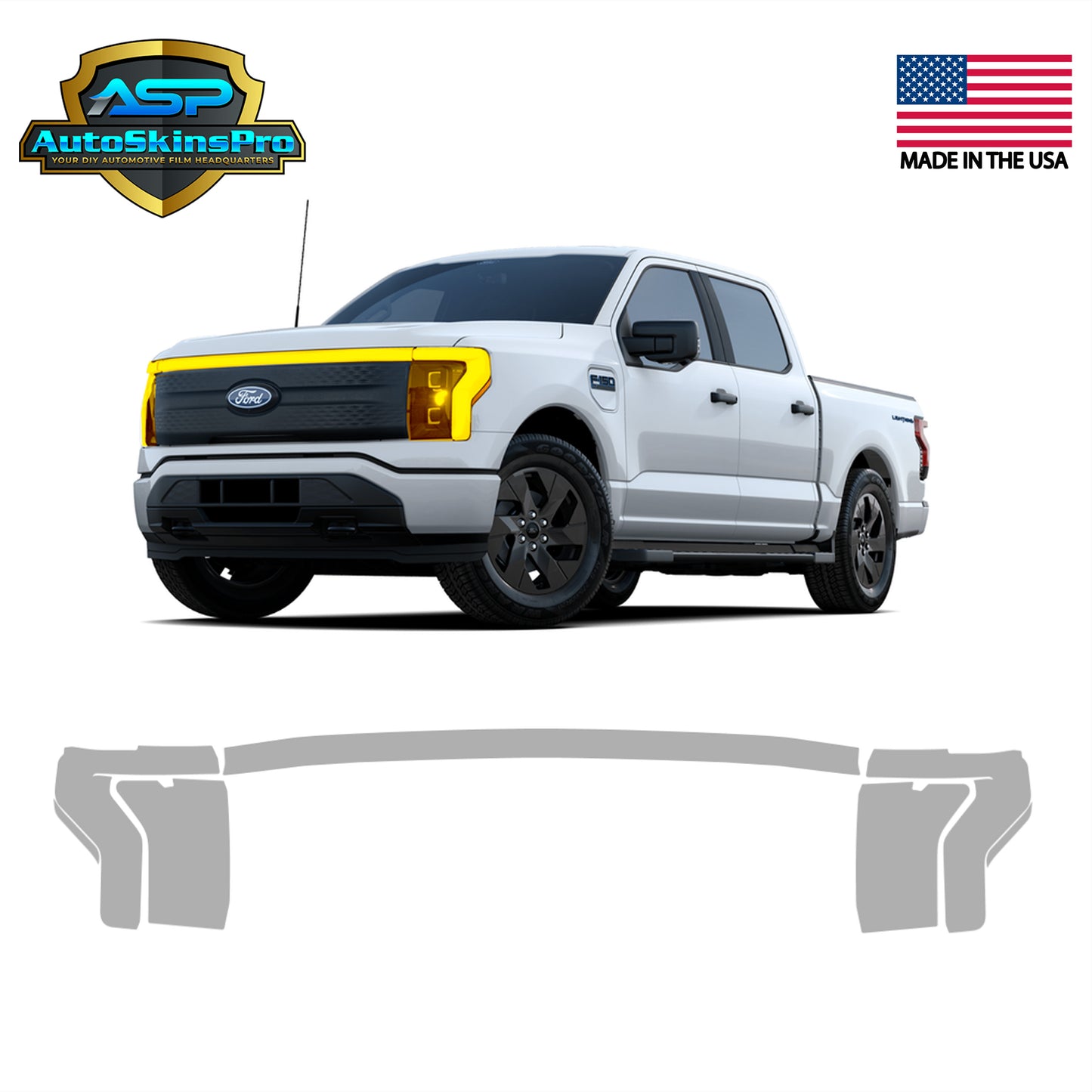 Precut Paint Protection Film (PPF) for 2022-2024 Ford F-150 Lightning Headlights