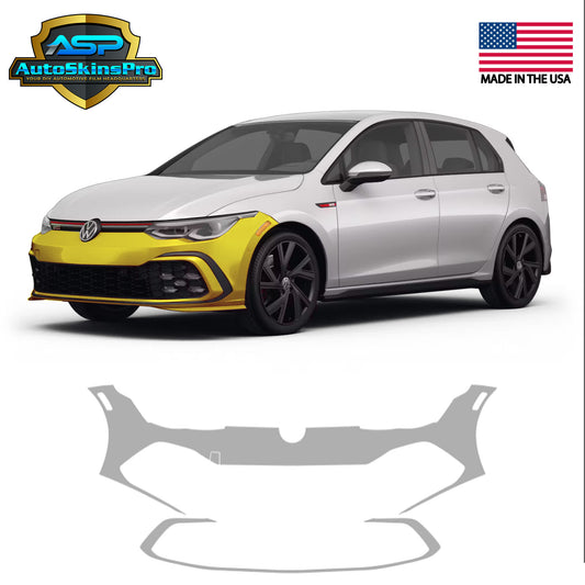 Precut Paint Protection Film (PPF) for 2022-25 Volkswagon Golf GTI Front Bumper