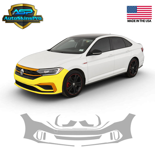 Precut Paint Protection Film (PPF) for 2018-2024 Volkswagen Jetta Front Bumper